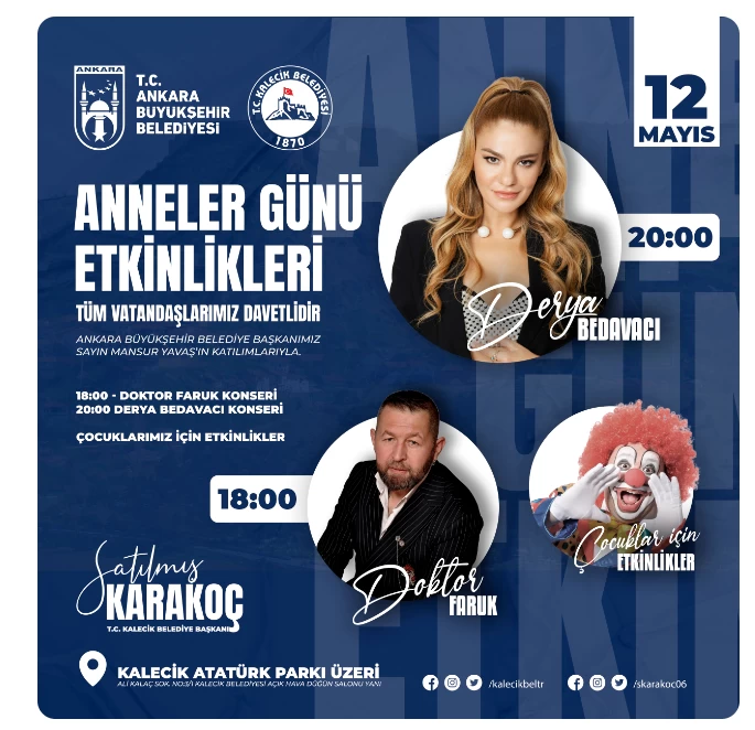 Kalecik Belediyesinin düzenlediği Derya Bedavacı konserine ABB Başkanı Yavaş katıldı!