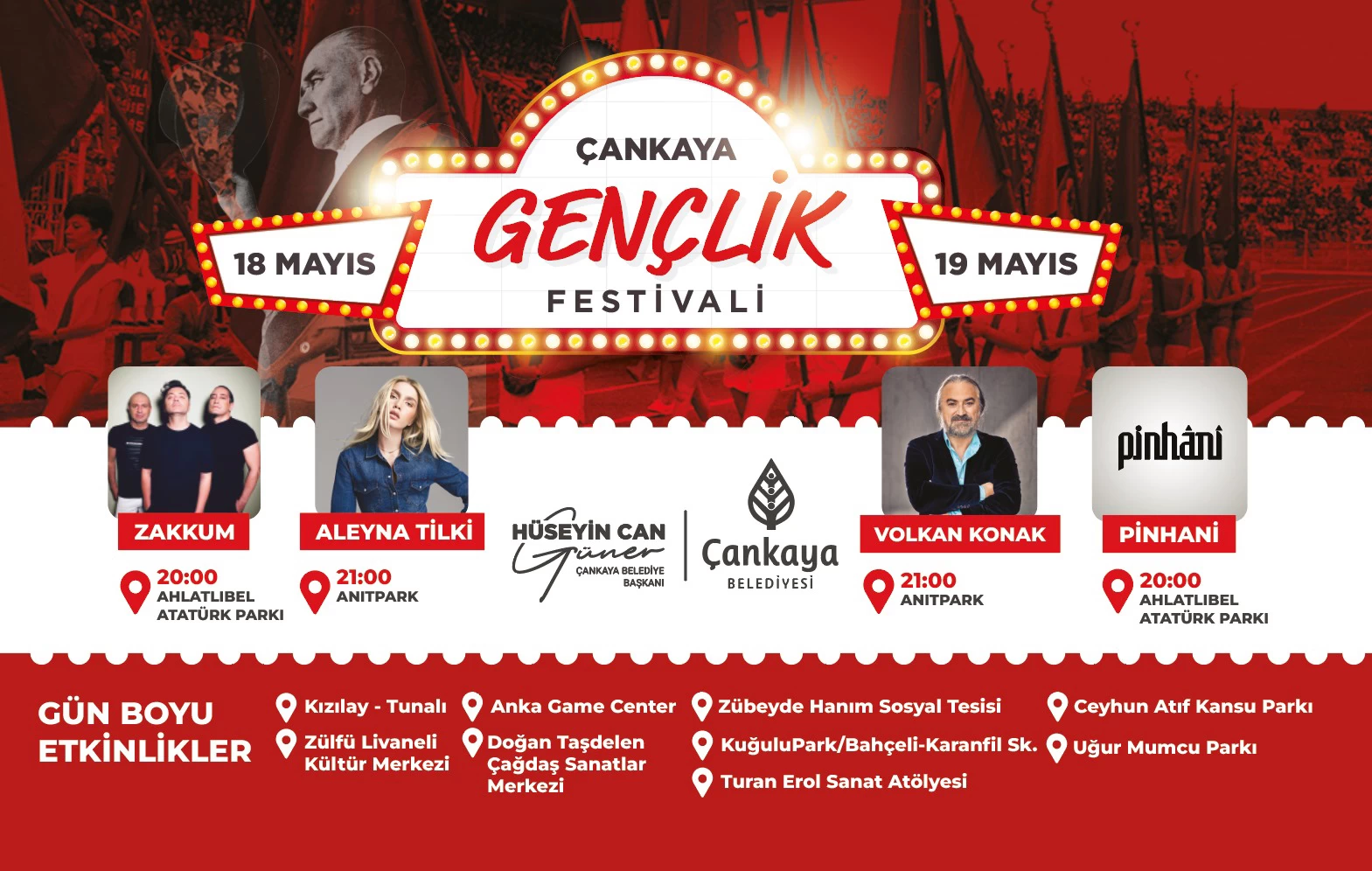 Çankaya Belediyesi 19 Mayıs'ta Gençlik festivali düzenleyecek!