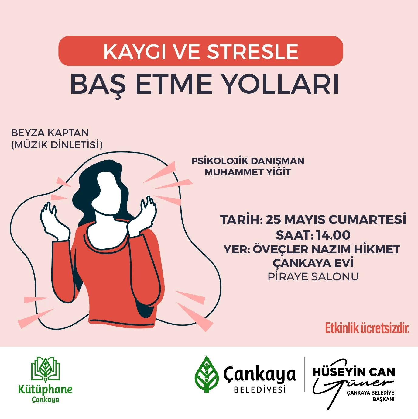 Çankaya Belediyesi kaygı ve stresle baş etmeye yönelik etkinlik gerçekleştirecek