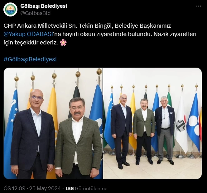 Gölbaşı Belediye Başkanı Odabaşı’na CHP Ankara Milletvekili’nden ziyaret