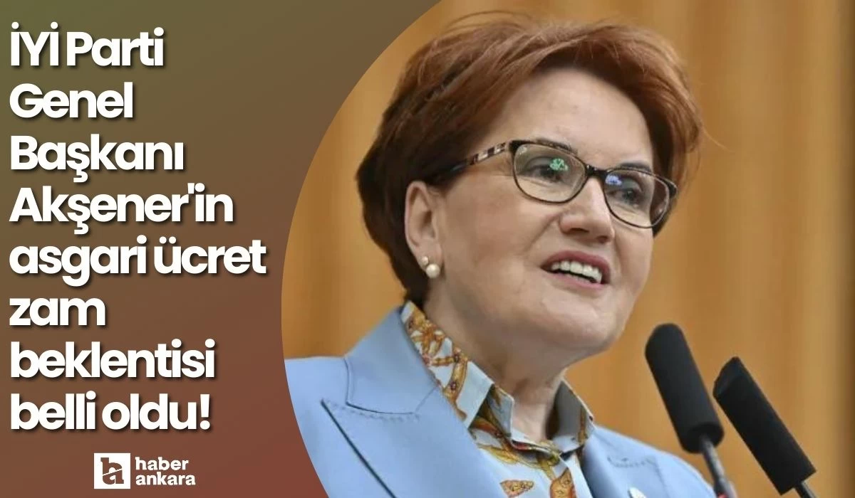 İYİ Parti Genel Başkanı Akşener'in asgari ücret zam beklentisi belli oldu!