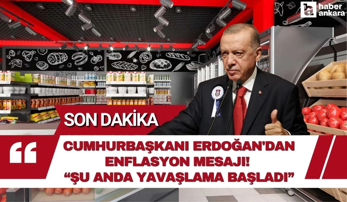 Cumhurbaşkanı Erdoğan'dan enflasyon mesajı! Şu anda yavaşlama başladı