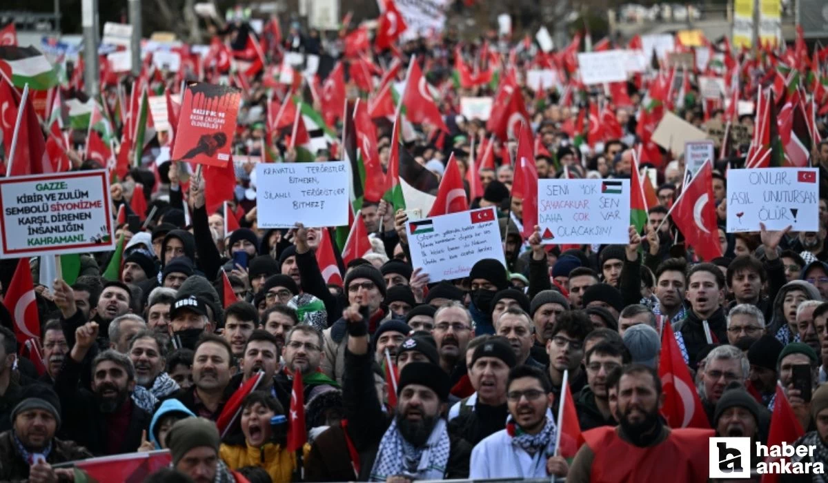 Ankaralılar Filistinliler için bir arada! Büyük Gazze Yürüyüşü düzenlendi