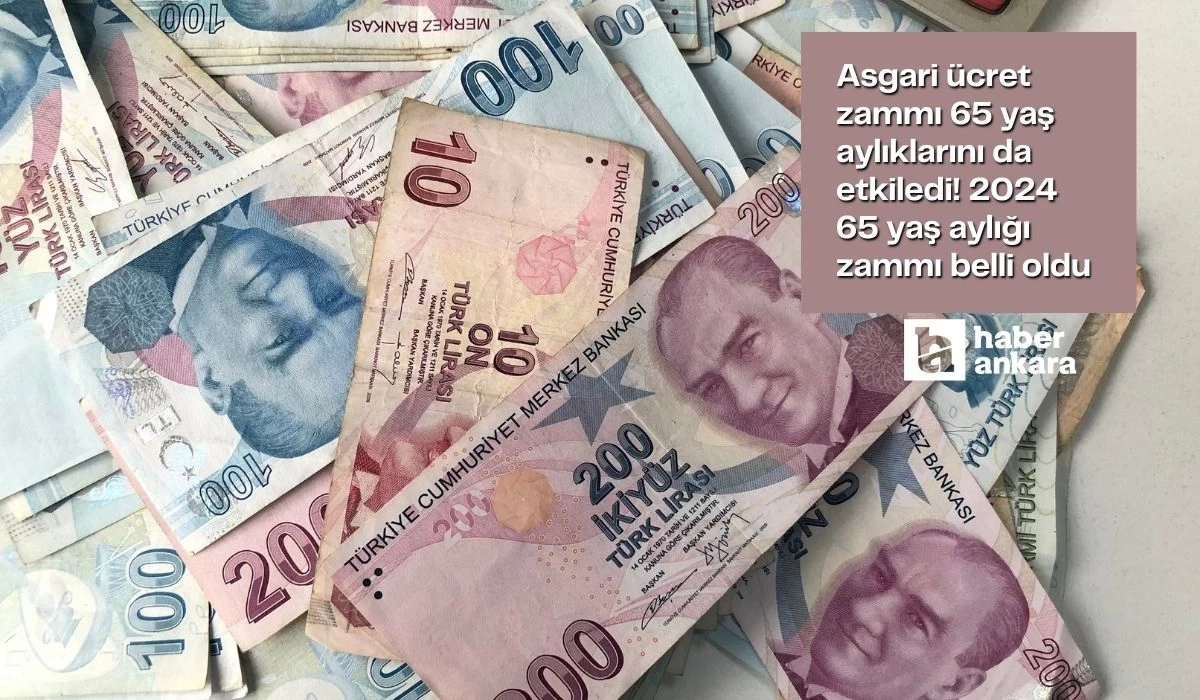 Asgari ücret zammı 65 yaş aylıklarını da etkiledi! 2024 65 yaş aylığı zammı belli oldu