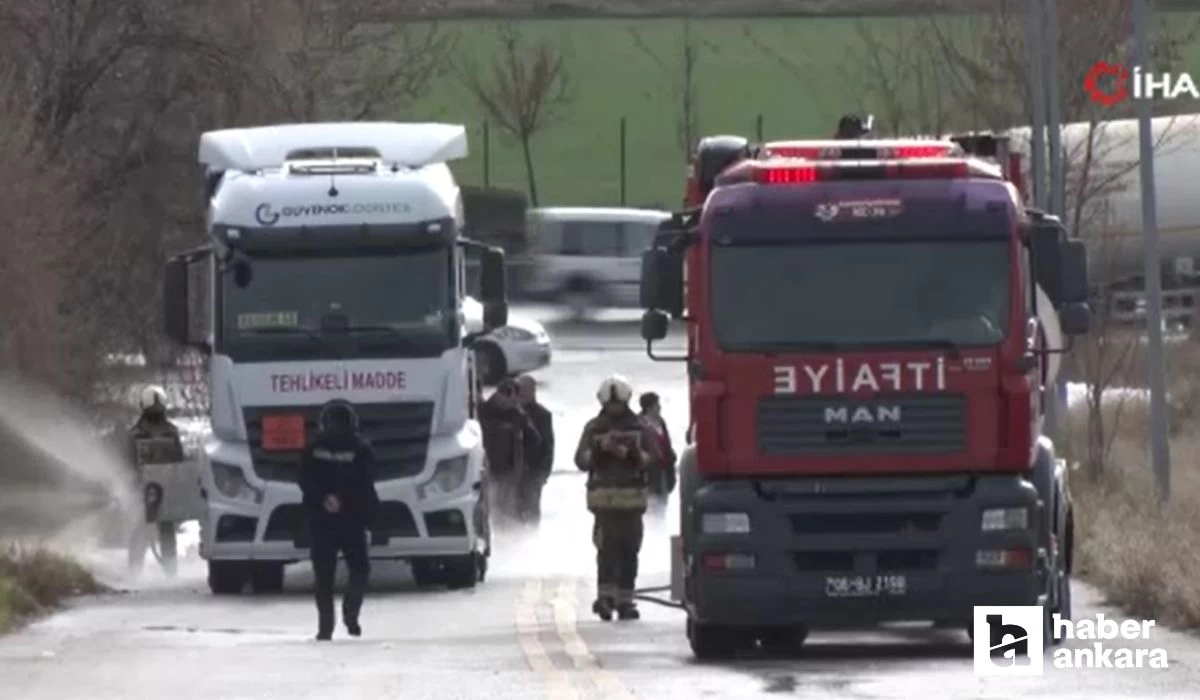 Ankara Etimesgut'ta tankerdeki gaz sızıntısının fark edilmesiyle facianın eşiğinden dönüldü!