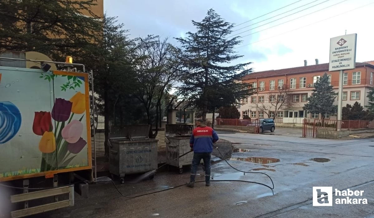 Sincan sokaklarında temizlik çalışmaları hız kesmeden devam ediyor