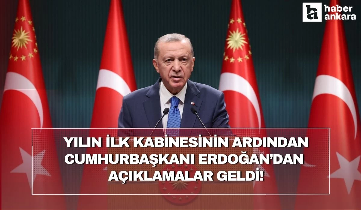 Yılın ilk kabine toplantısının ardından Cumhurbaşkanı Erdoğan'dan emekliye ek zam müjdesi!