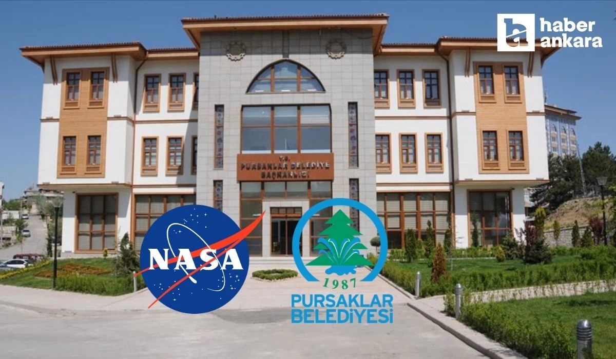 Ekranda uzaya gidecek ilk Türk'ü konuşurken NASA amblemini Pursaklar Belediyesi'nin logosuna benzettiler