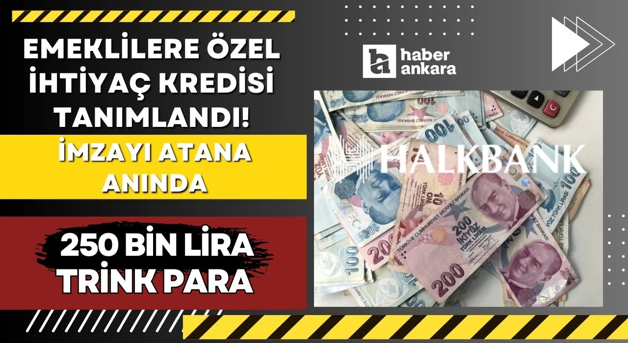 Emeklilere özel ihtiyaç kredisi tanımlandı! İmzayı atana anında 250 bin lira trink para