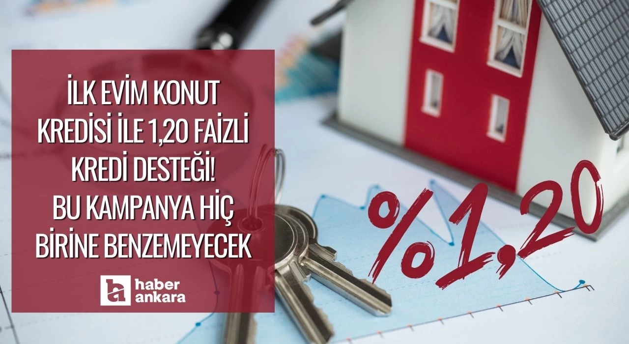 İlk evim konut kredisi ile 1,20 faizli kredi desteği! Bu kampanya hiç birine benzemeyecek