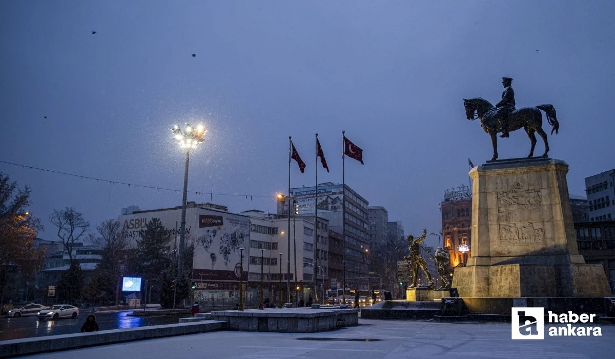 Ankara kar yağışı başladı! Başkent beyaz bir güne uyandı