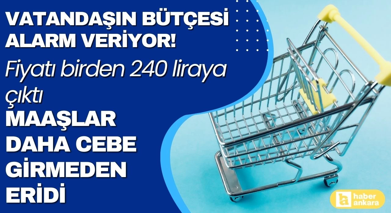 Vatandaşın bütçesi alarm veriyor! Fiyatı birden 240 liraya çıktı maaşlar daha cebe girmeden eridi