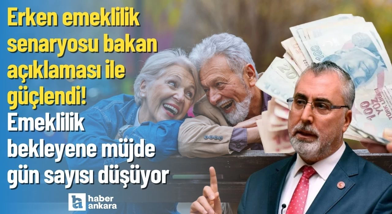 Erken emeklilik senaryosu bakan açıklaması ile güçlendi! Emeklilik bekleyene müjde gün sayısı düşüyor