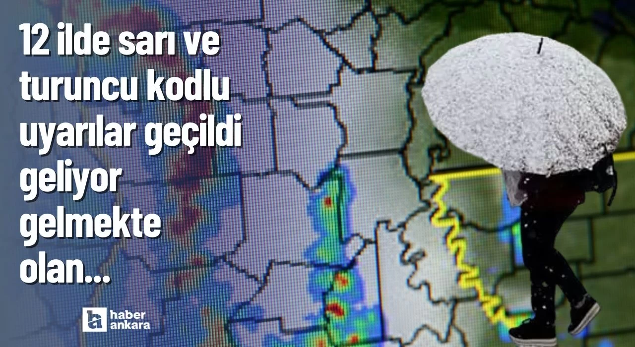 12 ilde alarm verildi kuvvetli kar yağışı başlayacak! Sarı ve turuncu kodlu uyarılar geçildi geliyor gelmekte olan