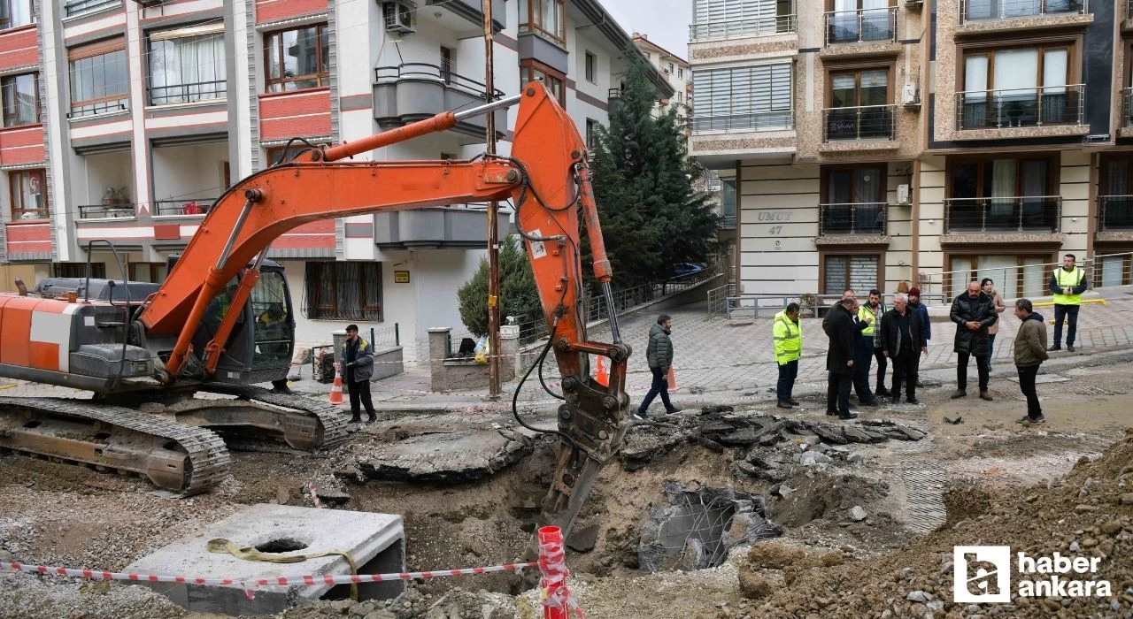 ASKİ Genel Müdürlüğü sel sorunlarının devam ettiği Barışyolu Caddesi'nde çalışma başlattı!