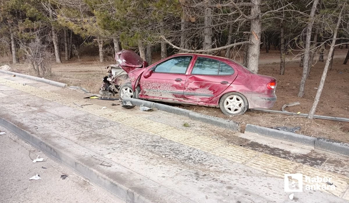 Ankara'da kaza yapan şahıs aracını bırakıp kaçtı!