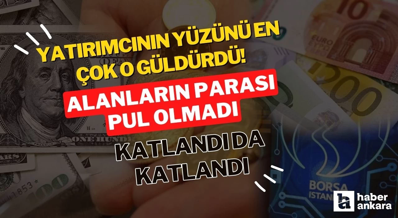 Yatırımcının yüzünü en çok o güldürdü! Alanların parası pul olmadı katlandı da katlandı