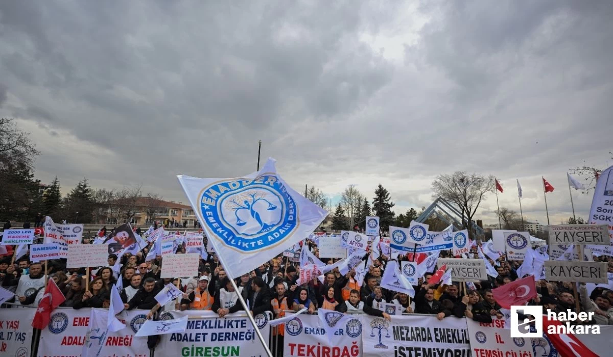 EMADDER Ankara'da Kademeli Emeklilik mitingi düzenlendi