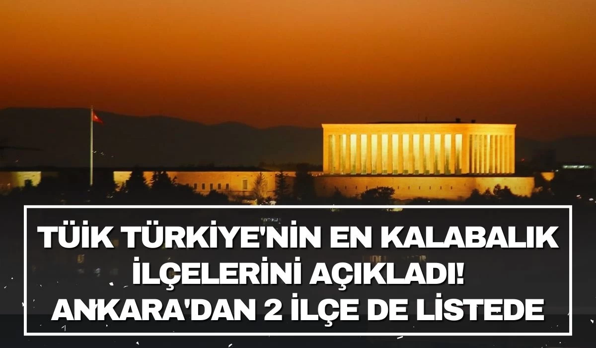 TÜİK Türkiye'nin en kalabalık ilçelerini açıkladı! Ankara'dan 2 ilçe de listede