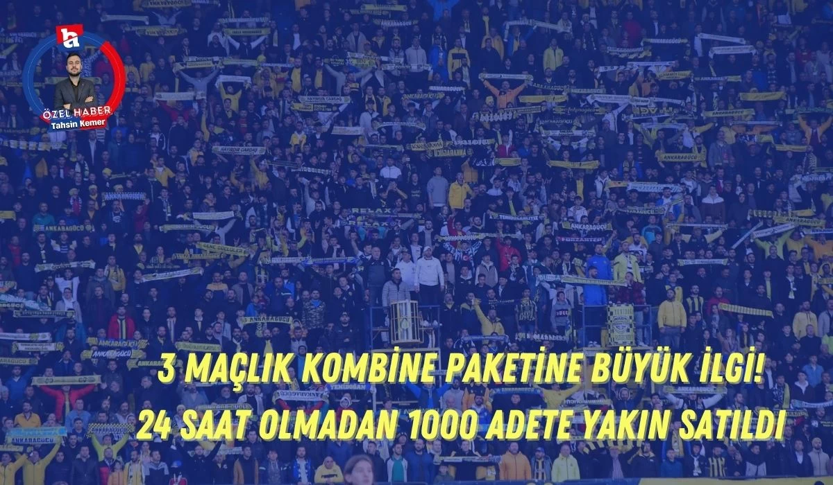 Ankaragücü taraftarından 3 maçlık kombine paketine büyük ilgi! 1000'e yakın satıldı