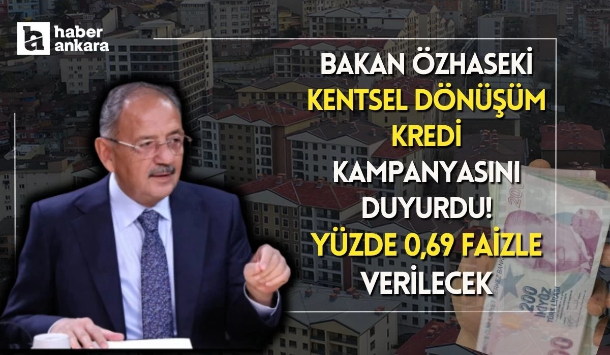 Bakan Özhaseki kentsel dönüşüm kredi kampanyasını duyurdu! Pilot ilde yüzde 0,69 faizle verilecek