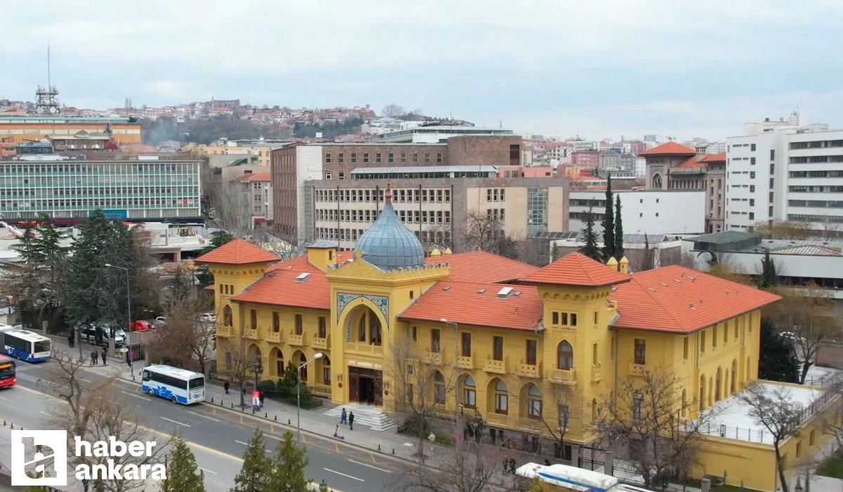 Cumhuriyetin tanıklarından Ankara Palas Müzesi havadan işte böyle görüntülendi!