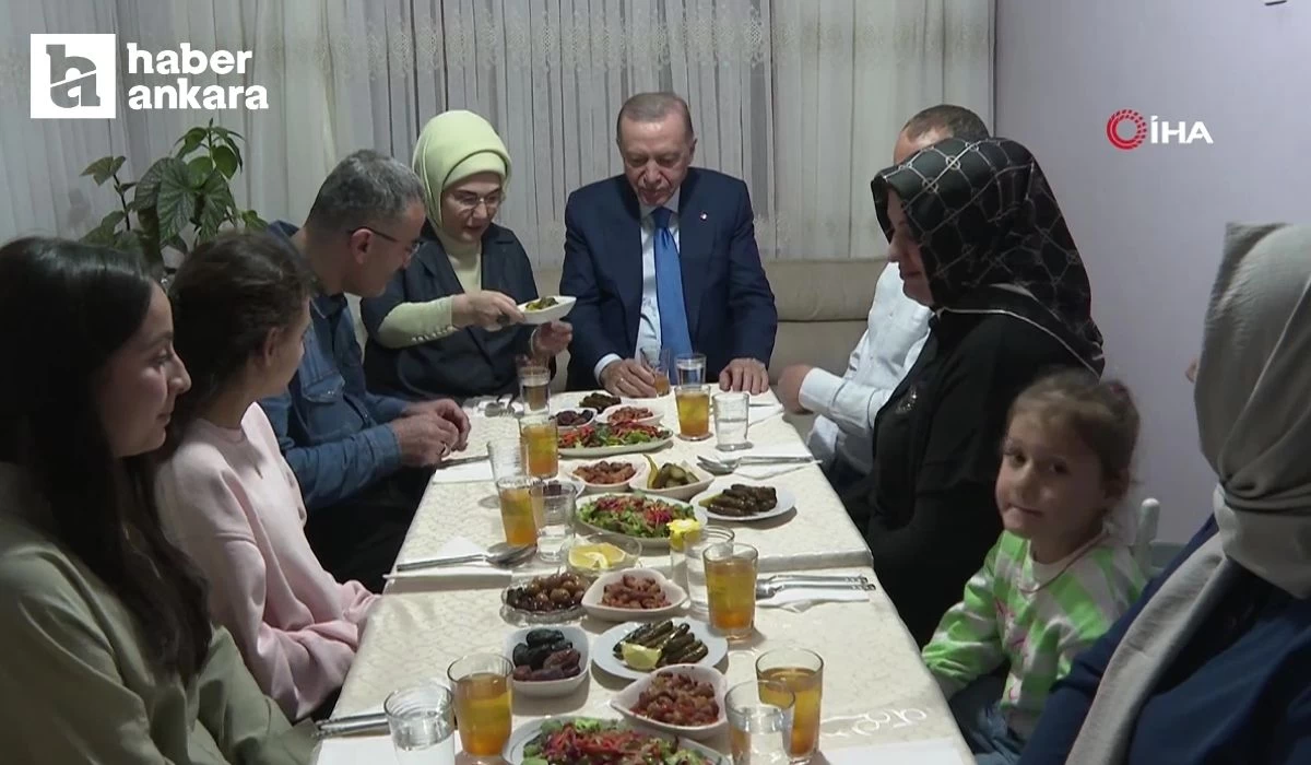 Cumhurbaşkanı Erdoğan iftarda Ankara'da yaşayan Taş ailesine misafir oldu!