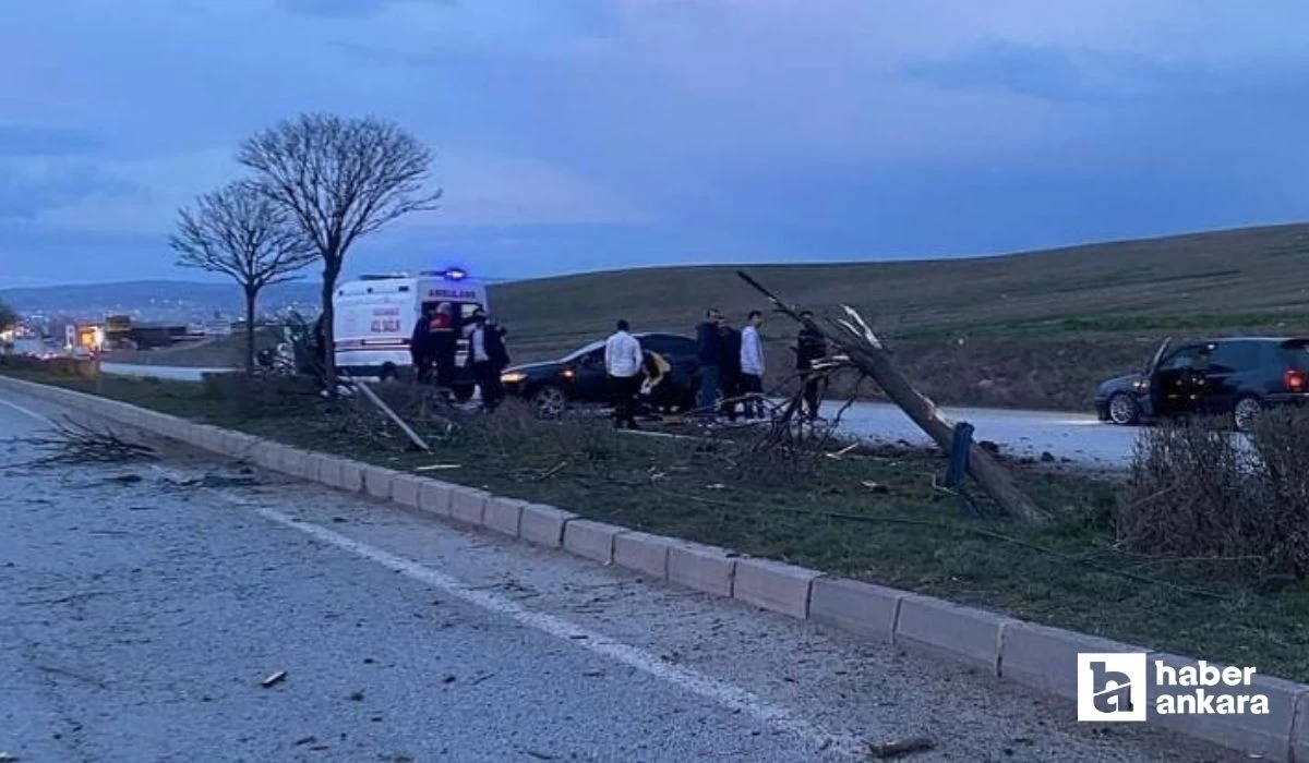 Ankara'da yola çıkan köpek kazaya sebep oldu! 1 Yaralı