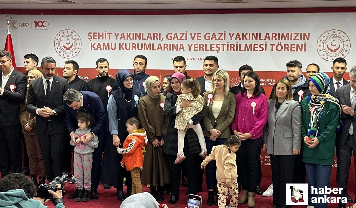 Aile ve Sosyal Hizmetler Bakanlığı'nda 591 şehit yakını, gazi ve gazi yakınının ataması noter huzurunda gerçekleşti!