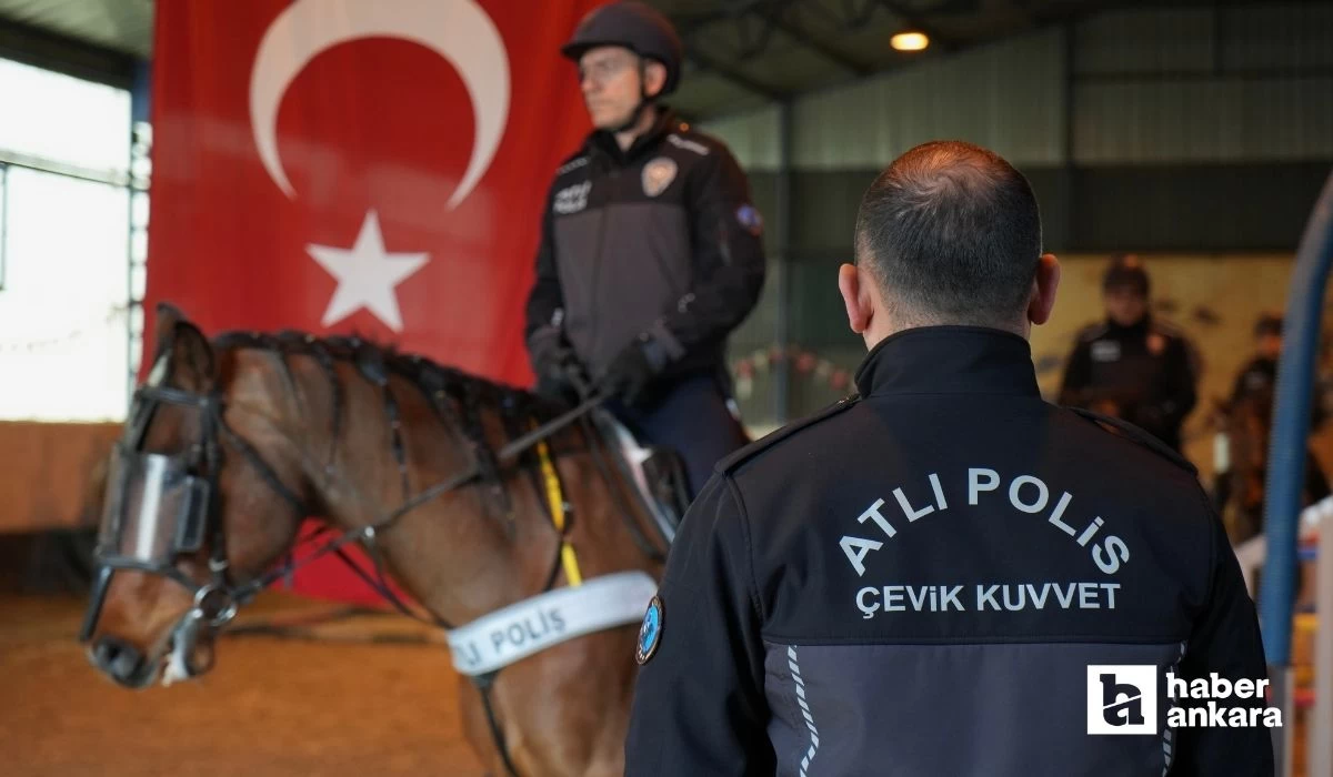 Atlı polis adaylarının eğitimleri Ankara'da devam ediyor