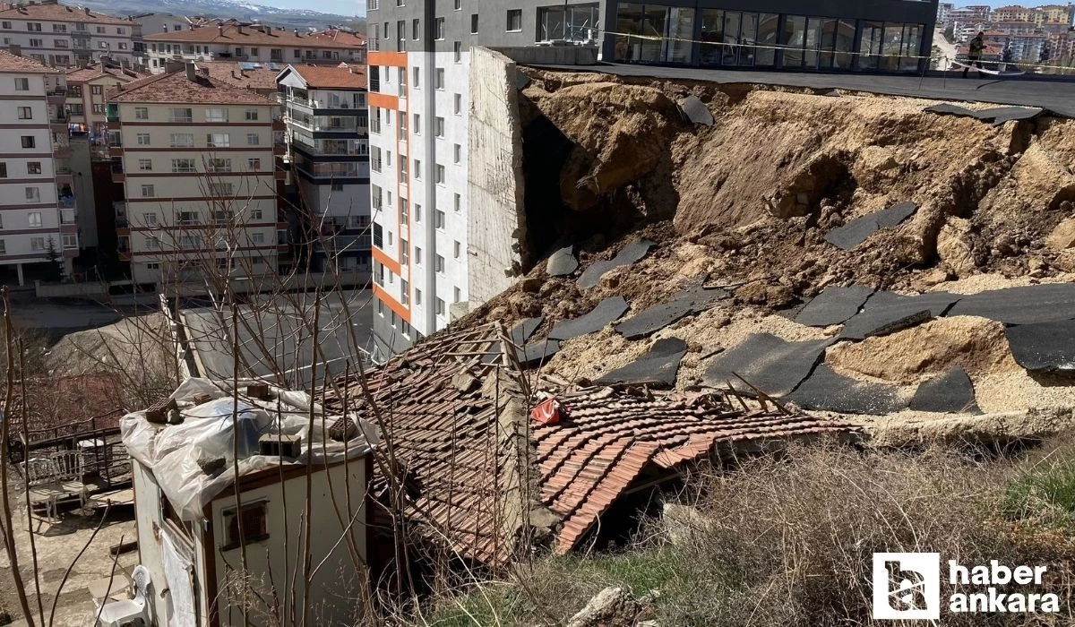 Ankara Mamak'ta istinat duvarı gecekondunun üzerine çöktü!