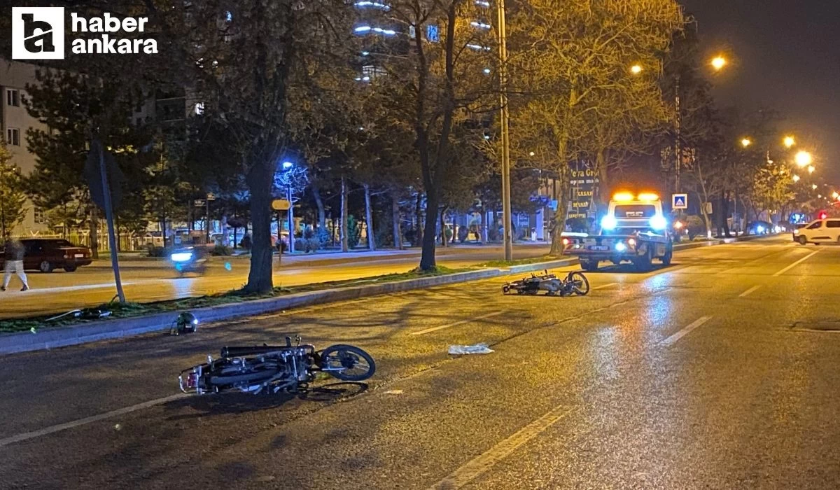 Ankara Çubuk'ta 2 motosikletin çarpıştığı kazada 3 kişi yaralandı!
