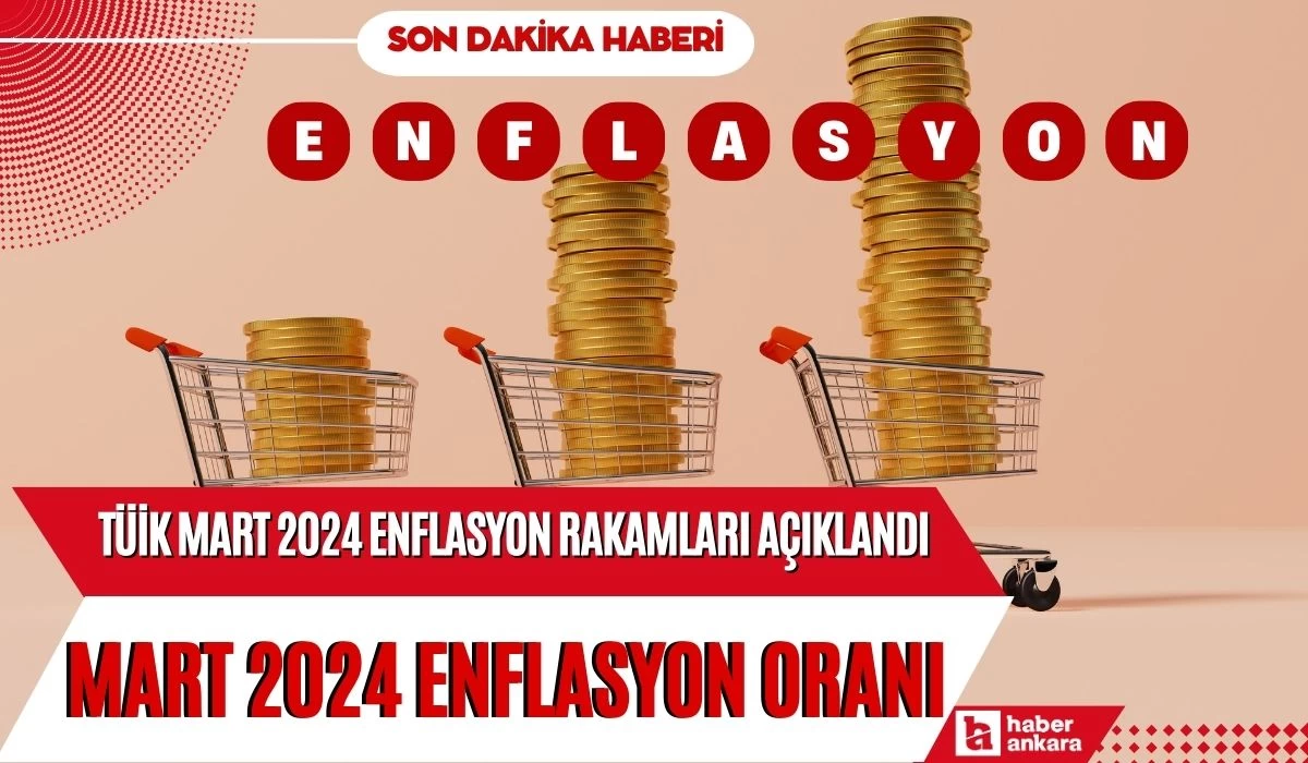 Mart ayı enflasyon oranları belli oldu! Mart 2024 Enflasyon oranı