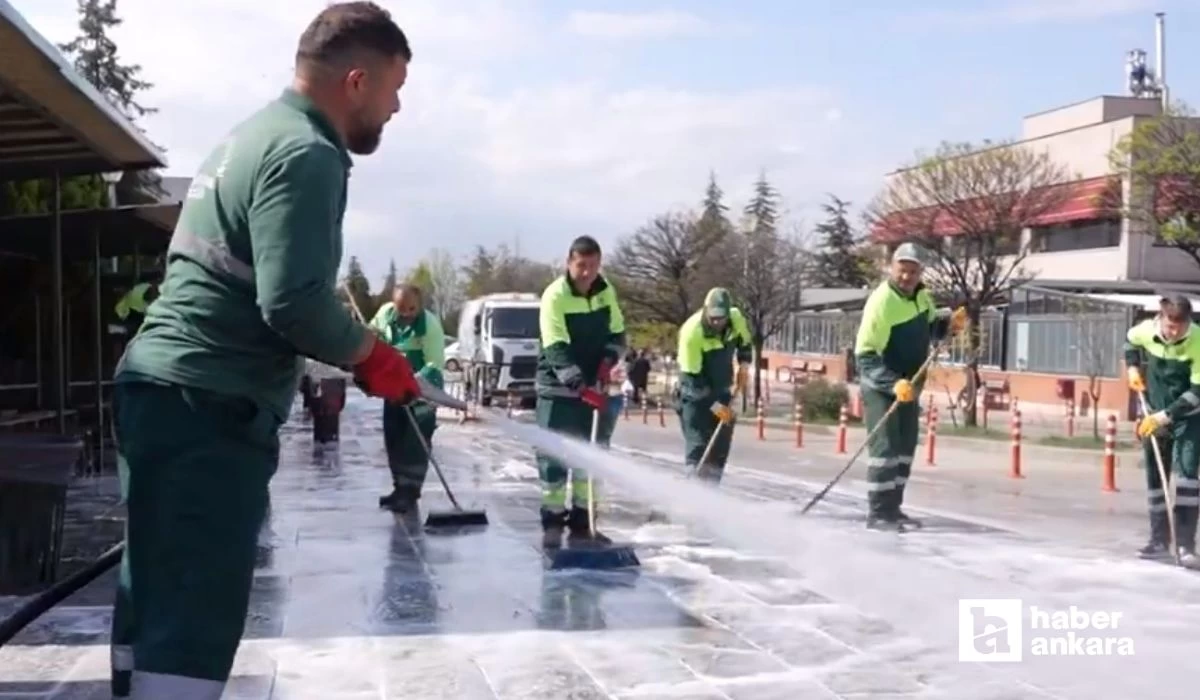 Keçiören Belediyesi ilçede bahar temizliği yapıyor