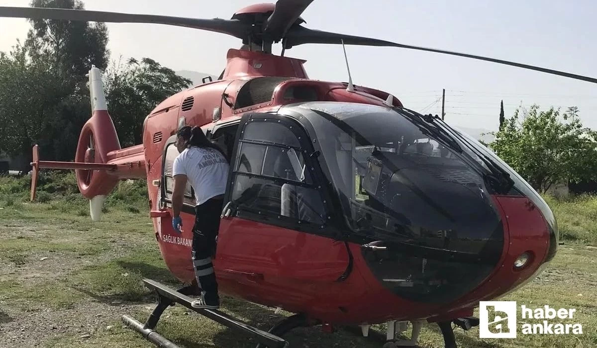 Kalp hastalığı olan 4 günlük bebek, ambulans helikopterle Ankara'ya sevk edildi