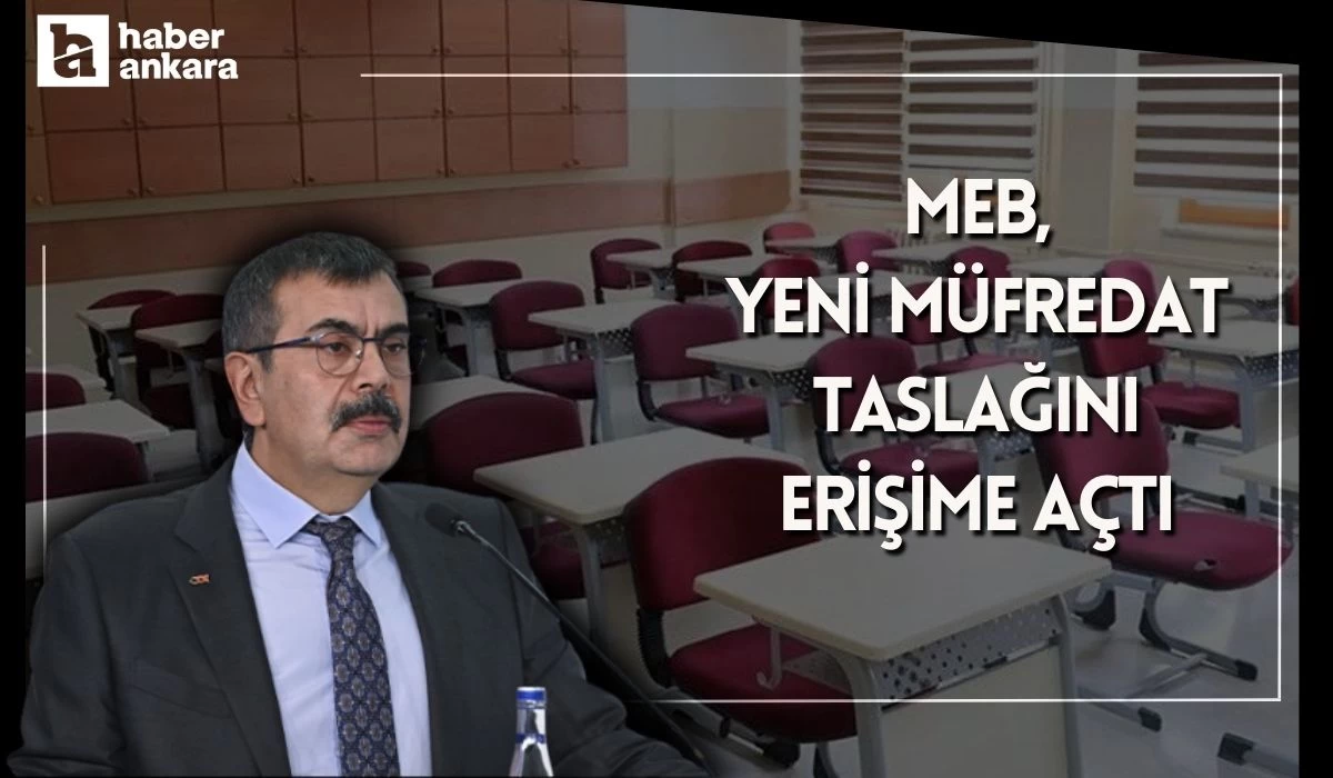 MEB yeni müfredat taslağını erişime açtı