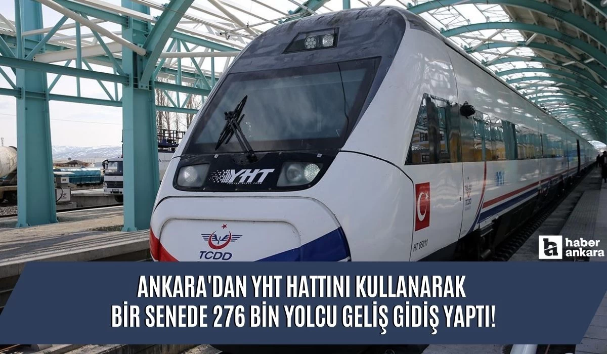 Ankara'dan YHT hattını kullanarak bir senede 276 bin yolcu geliş gidiş yaptı!