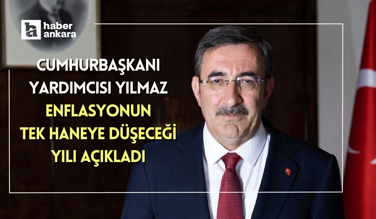 Cumhurbaşkanı Yardımcısı Yılmaz enflasyonun tek haneye düşeceği yılı açıkladı