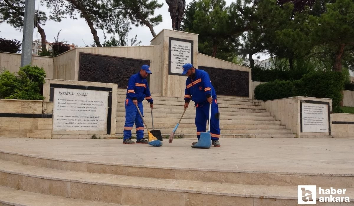 Yozgat'ta temizlik ve inşaat işçileri 1 Mayıs'ı çalışarak geçirdi