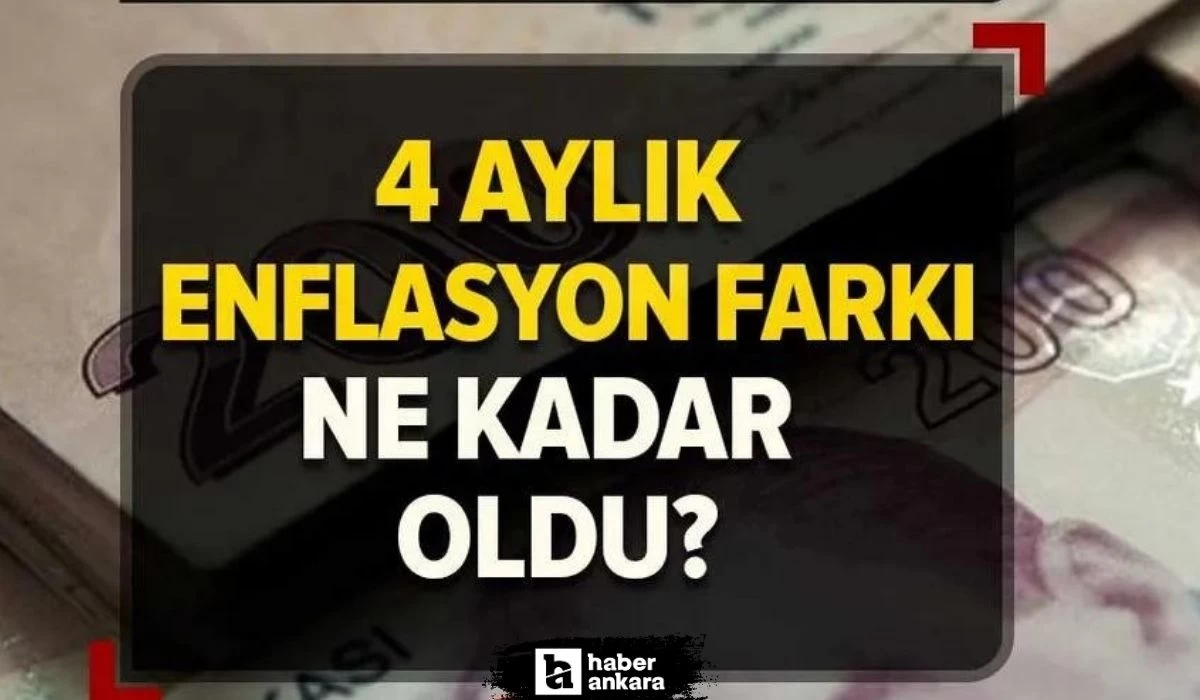 4 aylık enflasyon farkı ne kadar oldu?