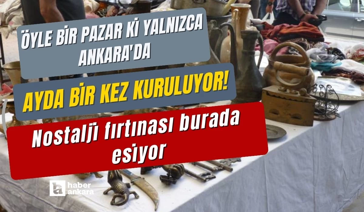 Öyle bir pazar ki yalnızca Ankara'da ayda bir kez kuruluyor! Nostalji fırtınası burada esiyor adeta geçmişe götürüyor