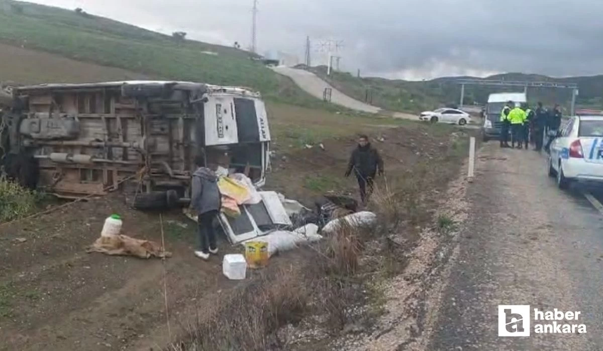 Ankara'da yaşanan minibüs kazasında 9 kişi yaralandı