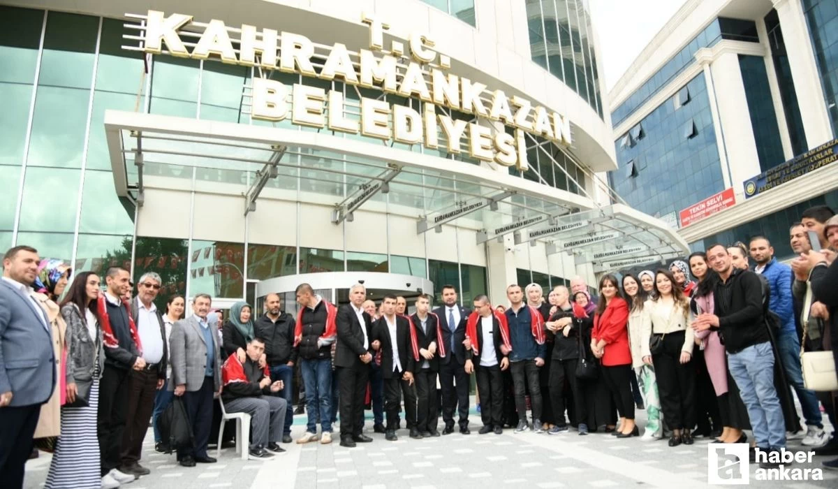 Kahramankazan Belediyesi engelli gençler için temsili askerlik töreni düzenledi