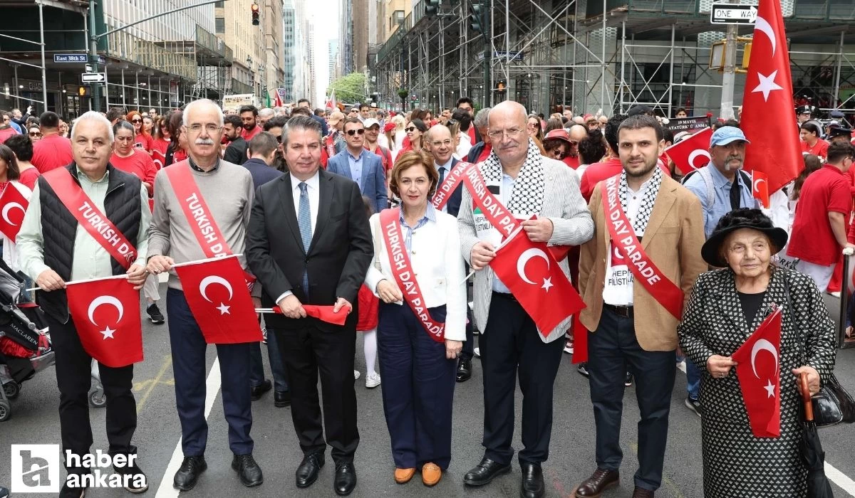 ATO Heyetinden Türk Günü Yürüyüşünde Filistin'e destek mesajı