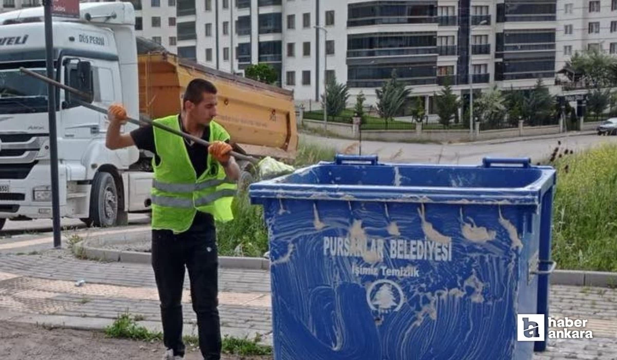 Pursaklar Belediyesi sokaklarda kötü kokuyu engelliyor